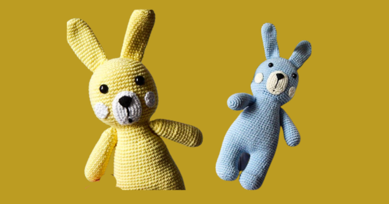 Crochê de Coelho com Bochechas Receita de Amigurumi Grátis