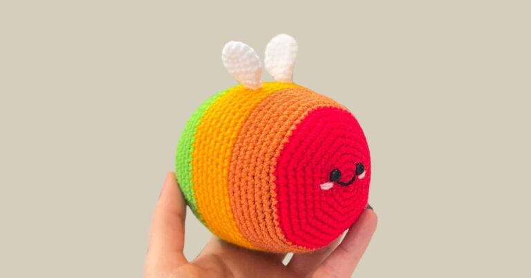Arco-íris Abelha Amigurumi Receita Grátis