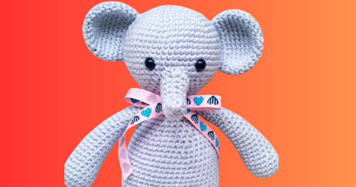 Bebê Elefante Receita de Amigurumi de Crochê Grátis