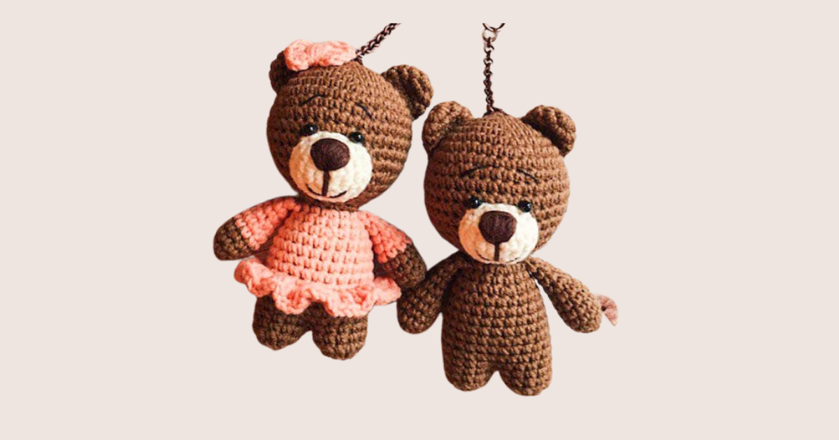 PDF Crochê Chaveiro de Urso Receita de Amigurumi Grátis