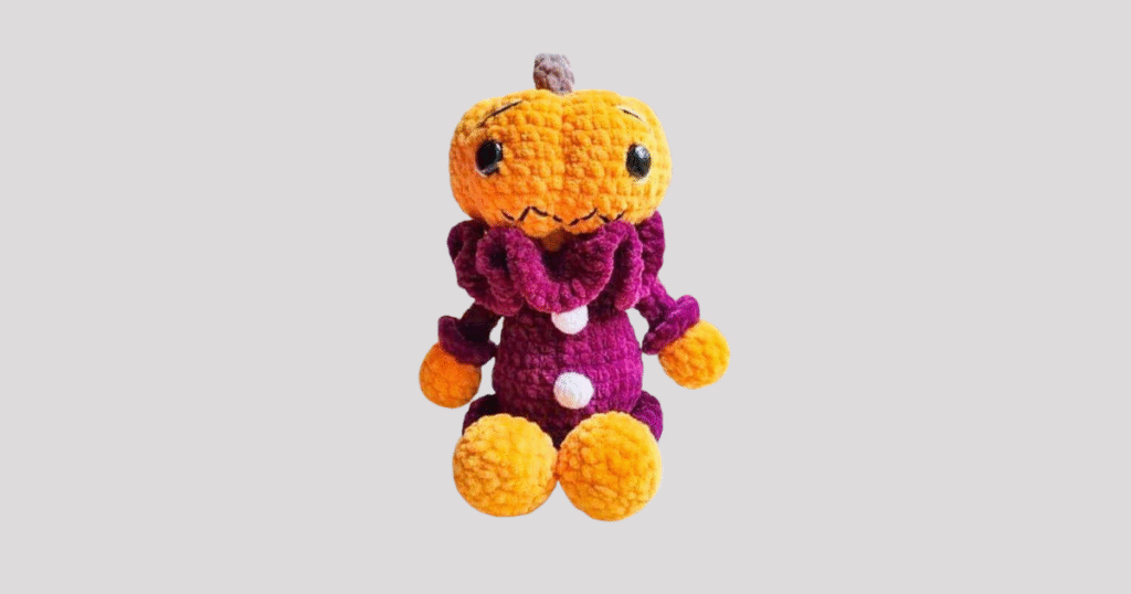 Receita Gratis Amigurumi para a Abóbora Jack