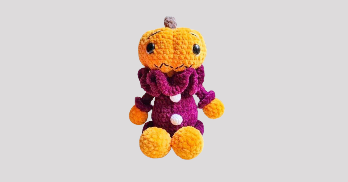Receita Gratis Amigurumi para a Abóbora Jack